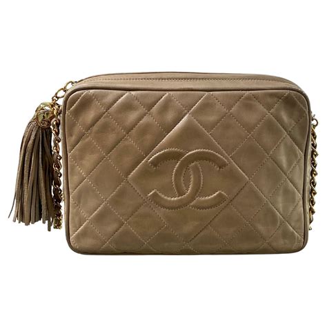 chanel beige and black bag|chanel vintage camera bag beige.